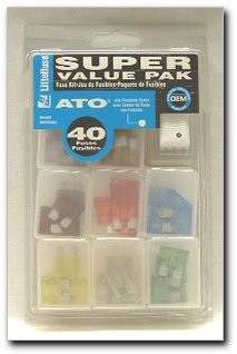 Littelfuse 00940400Z ATO Blade Fuse Super Value Pack - 40 Piece