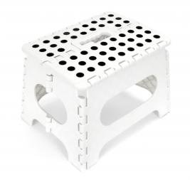 Kikkerland EZ Fold Short Step Stool, White