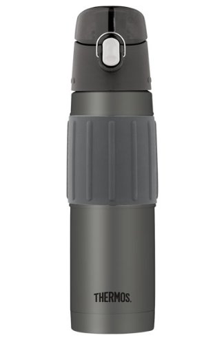 Thermos 18-Ounce Stainless-Steel Hydration Bottle, Charcoal