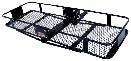 Curt Manufacturing 18131 2 Piece Basket Cargo Carrier, Folding Shank