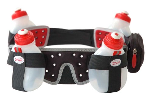 FuelBelt Helium 4 Bottle Belt, Black, Medium