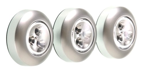 Fulcrum 30010-301 LED Battery-Operated Stick-On Tap Light, 3 Pack