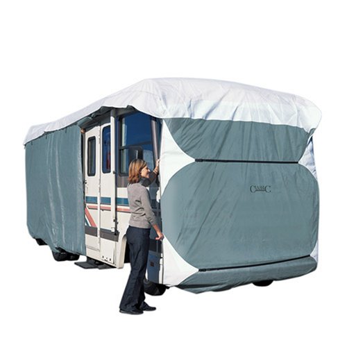 Classic Accessories 70663 PolyPro III Deluxe Class A Grey RV Cover, Fits 33' - 37' RVs