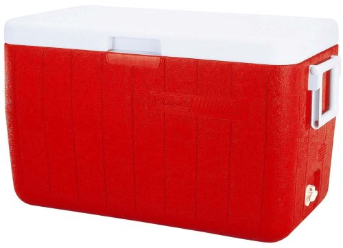 Coleman 48-Quart Cooler, Red