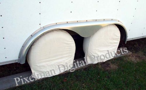 Set of 4 Wheel Tire Covers RV Auto Truck Car Camper Trailer to 28