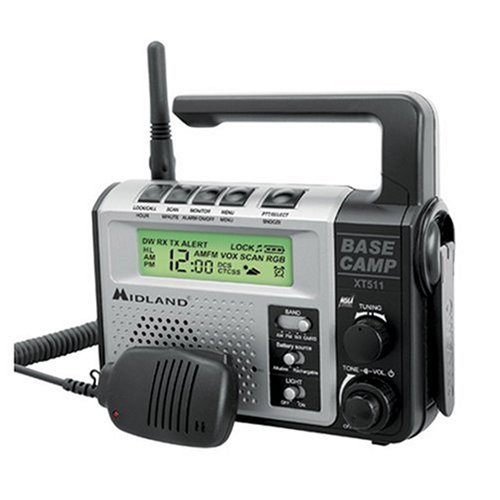 Midland XT511 22-Channel FRS/GMRS Two-Way Emergency Crank Radio