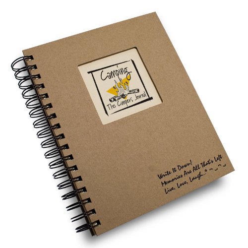 Camping, The Camper's Journal - Kraft Hard Cover (prompts on every page, recycled paper, read more)