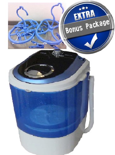 Bonus Package Panda Small Mini Portable Compact Washer Washing Machine 5.5lbs Capacity/2mini Drying Rack for Free