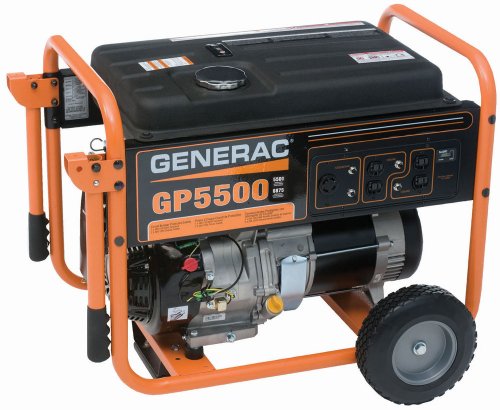 Generac 5939 GP5500 6,875 Watt 389cc OHV Portable Gas Powered Generator