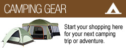Camping Gear, Tents, and outdoor equipment.